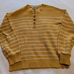 Yellow and White striped sweater